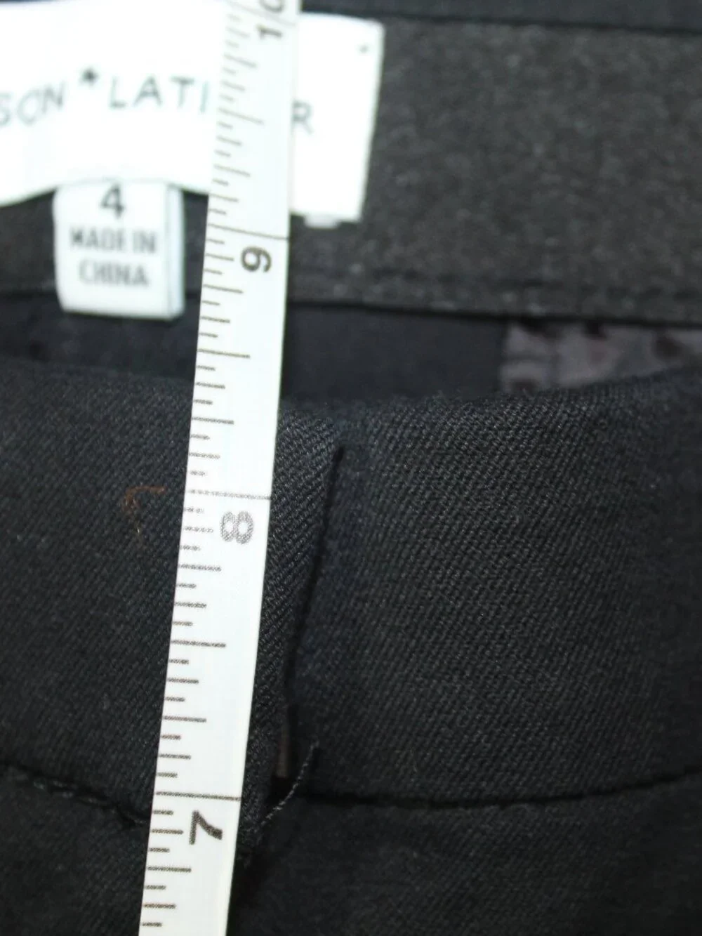 Gibson + Latimer Size 4 Black Mid Rise Straight Leg Chino Pants